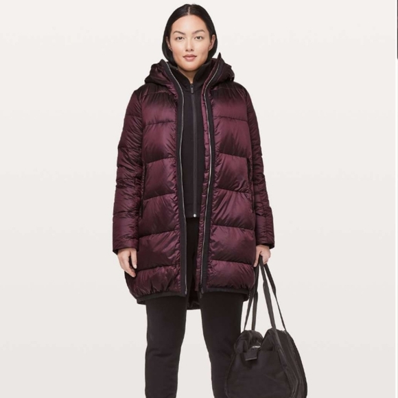lululemon athletica Jackets & Blazers - Lululemon Cloudscape Long Jacket Coat in Dark Adobe Purple Size 6 New n…